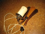 Vegglampett fra 60 tallet tre og stål