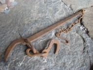 Gammel men pen heimesmidd BJØNN fra slutten på 1800 tallet Ca 60 cm lang