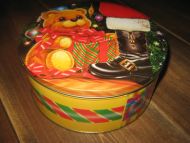 Pen kakeboks med bamse motiv ca 19 cm i diameter