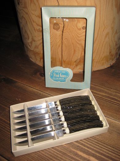 Steek Knives i originaleske 6 stk fra 70 tallet