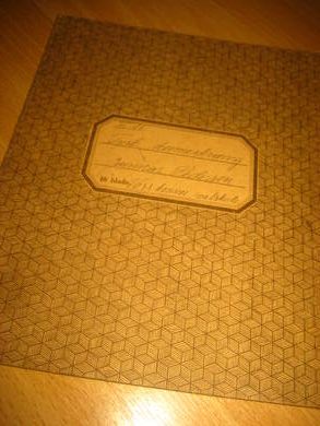 Kladdebok fra 40-50 tallet tysk heimeskriving