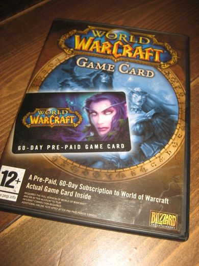 WORLD OF WAR CRAFT. GAME CARD. 