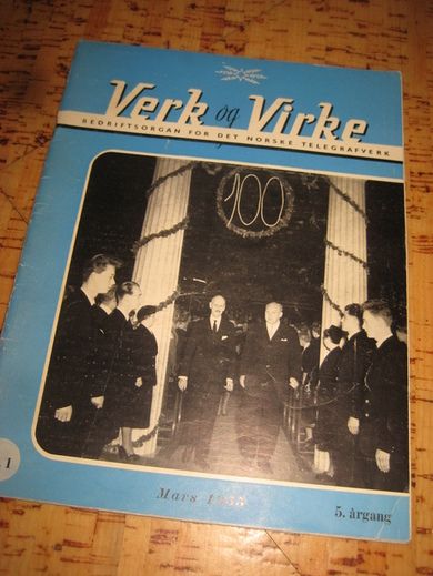 1955,nr 001, Verk og Virke. Bedriftsorgan for det norske telegrafvesen. 