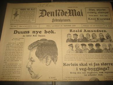 1928 nr 246 Den 17de Mai OLAV DUUN