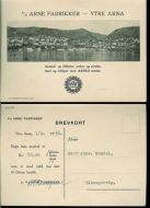 Pent brevkort fra ARRNE FABRIKKER, 1.2.1936