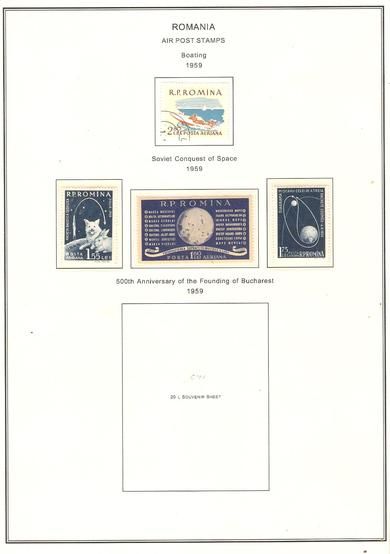 1959,  4 stk. frimerker fra Romania.