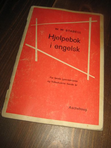 STABELL: Hjelpebok i engelsk. 1968.