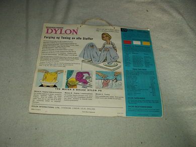 Reklameplakat fra DYLON Farging og Toning av alle stoffer