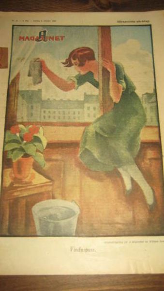 1932 nr 041 A MAGASINET Originaltegning for A Magasinet av William Lunden