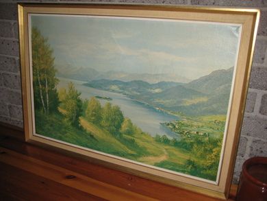 Eldre bilde på lerret Erik Kristensen