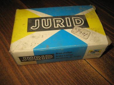 Eske med innhold JURID bremseklosser Ford Cortina Escort Peugeot 204 1970