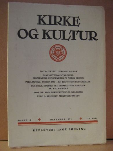 1971 nr 010 KIRKE OG KULTUR