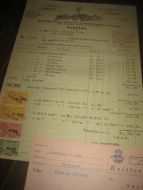 Minde SJOKOLADE - KAKAO & KONFEKTFABRIKK 27 7 1953 med kr 209 80 i stempelmerker