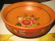 Rosemala skål ca 15 cm i diameter 50 tallet