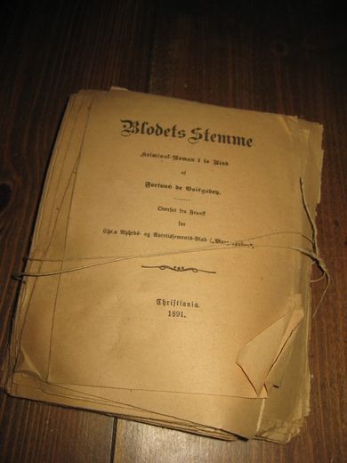 Woisgoben: Blodets stemme. Kriminal. 1891.