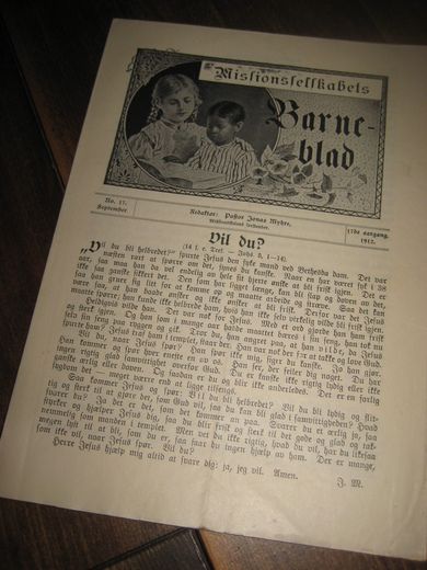 1912 nr 017 Missionsselskabets Barneblad