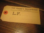 Ubrukt sendingslappe fra Leif Fjelde Skoverksted Utvik 50-60 tallet