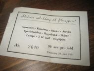 1954, Skolen utlodning til fimapparat. 50 øre pr. lodd. Nr 2040.