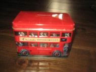 Nyere boks i blikk Londonbuss ca 12*7 cm stor 8 cm høg