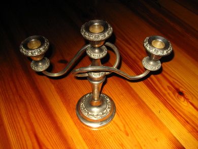 Lysestake i sølvplett engelsk 50-60 tallet