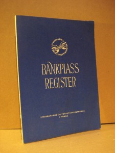 1959, BANKPLASS REGISTER.
