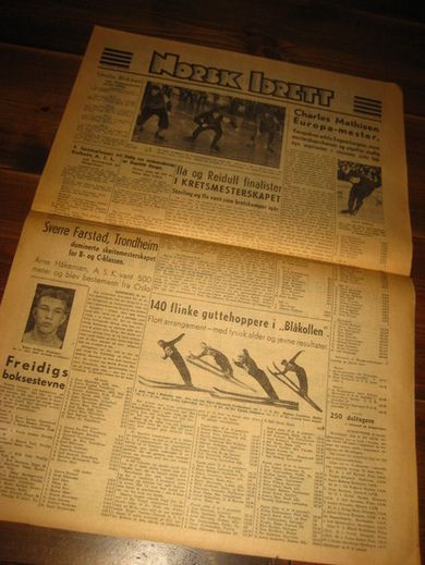 NORSK IDRETT 1938 24 januar