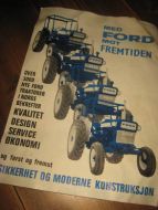 Stor brosjyre på 4 sider om FORD TRAKTORER, 1967.