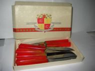 Originaleske fra Geilo Knivfabrikk 7 fruktkniver 50 tallet