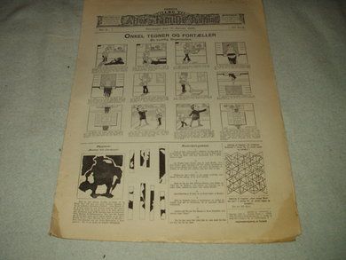 1906 nr 002 Første tillæg til Allers Familie Journal ONKEL TEGNER OG FORTELLER På baksida: De tre Tyve