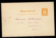 Ubrukt brevkort fra 1890 tallet, fra Halvosens Kullkompagnie, Bergen.