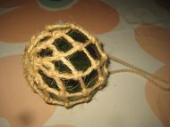 Kavlkule med pent tauverk ca 12 cm i diameter Lys grønn