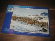 046 LOOC 1991 Reinsdyrflokk på vandring i fjellet