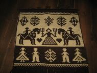 Veggteppe med smijernsoppheng ca 61*61 cm stort