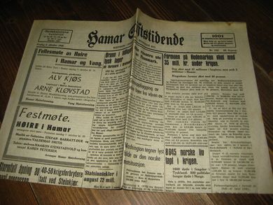 1945 nr 122 Hamar Stiftstidende