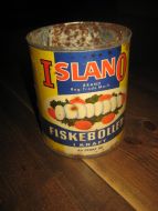 Boks uten innhold ISLANO FISKEBOLLER I KRAFT fra OSCAR SANDANGER GJERSVIKA 60 tallet