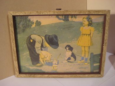 Nostalgisk barnebilde fra 50 åra