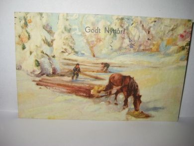 BERGEN, 31.12.45. Serie 2632. Brukt kort.