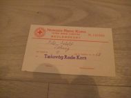 Medlemskort i Norges Røde Kors, 1968.