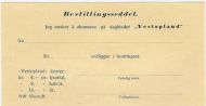 Bestillingsseddel på 