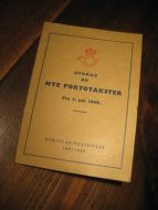 Utdrag av NYE PORTOSATSER 1949, utgitt av poststyret 1949.