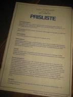 PRISLISTE fra Bauer Elektronikk, Lillehammer, 1|983.