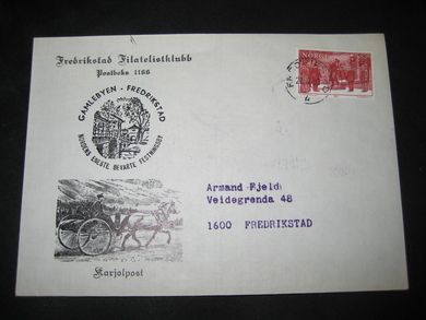 1983 27 8 KARJOLPOST FREDRIKSTAD FILATELIKLUBB