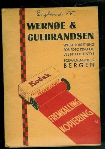 WERNØE& GULBRANDSEN, BERGEN. 1955.