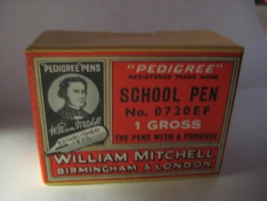 Uåpna eske med ubrukt innhold, SCHOOL PEN, 1 GROSS, 50-60 tallet.