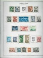 1952 / 54. Lot på 22 frimerker fra Polen.