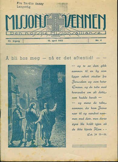 1953 nr 004 MISJONSVENNEN
