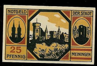 NOTGELD DER STADT MENINGEN 1920