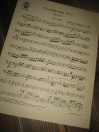 Johannes Brahms Op. 98, No 3. Symphonie nr 4, III. sats. Violincello, 1927.