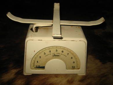 Nostalgisk kjøkkenvekt uten plate 40 tallet