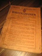 1933 RIKSTELEFONEN Del IV nr 32 Abbonenter i Rogaland Hordaland Bergen Sogn og Fjordane og Møre og Romsdal Fylke samt en del av Hol herred i Buskerudog Flekkefjord med omegn i Vest Agder